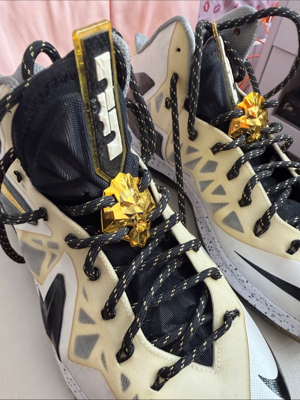 Original King James men White, Black and Gold Basketball Sneakers - Picture 5 of 12